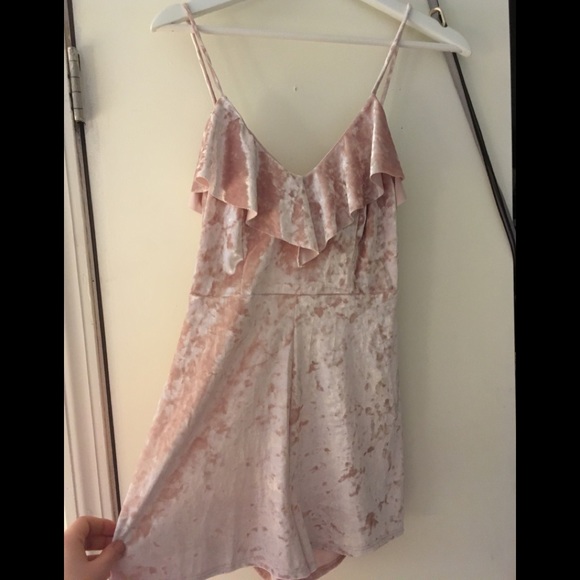 Pink velvet romper from Forever 21 - Picture 2 of 2